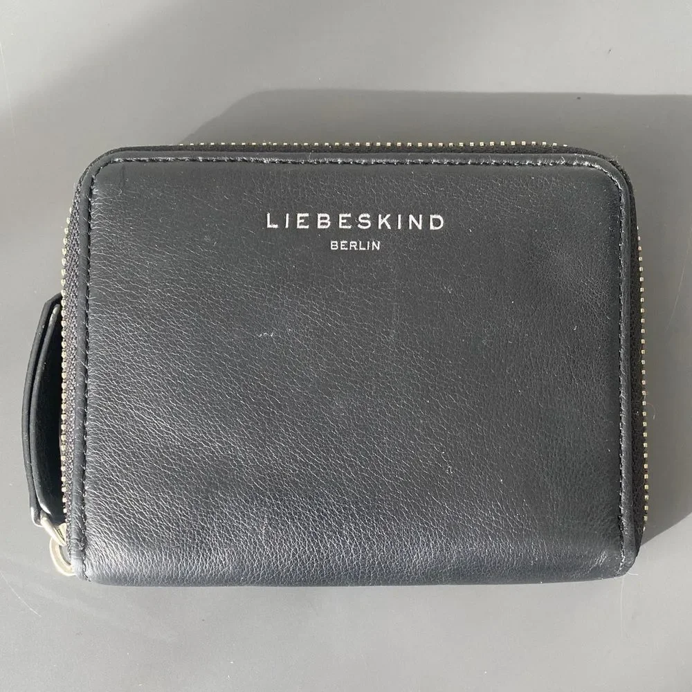 Liebeskind Berlin Black Women’s Bifold Wallet Nappa Leather Classic Minimalist